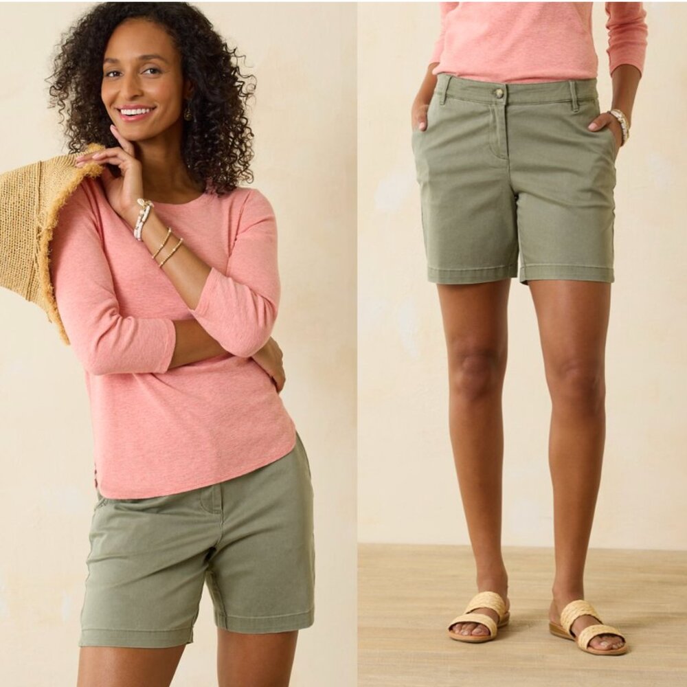 Talbots 7" relaxed chinos sz10